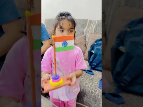 Mom made indian flag 🇮🇳 for Kashvi 🥰