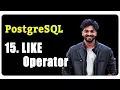 15 LIKE Operator PostgreSQL Masterclass
