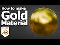 Blender Gold Material Settings for Eevee and Cycles