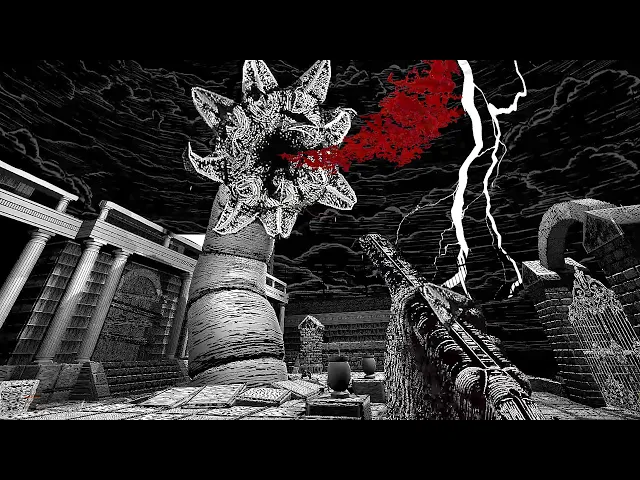 KINGDOM of the DEAD - Fight a Huge Worm Demon in this Black &amp; White Graphic Novel Styled Horror FPS!
