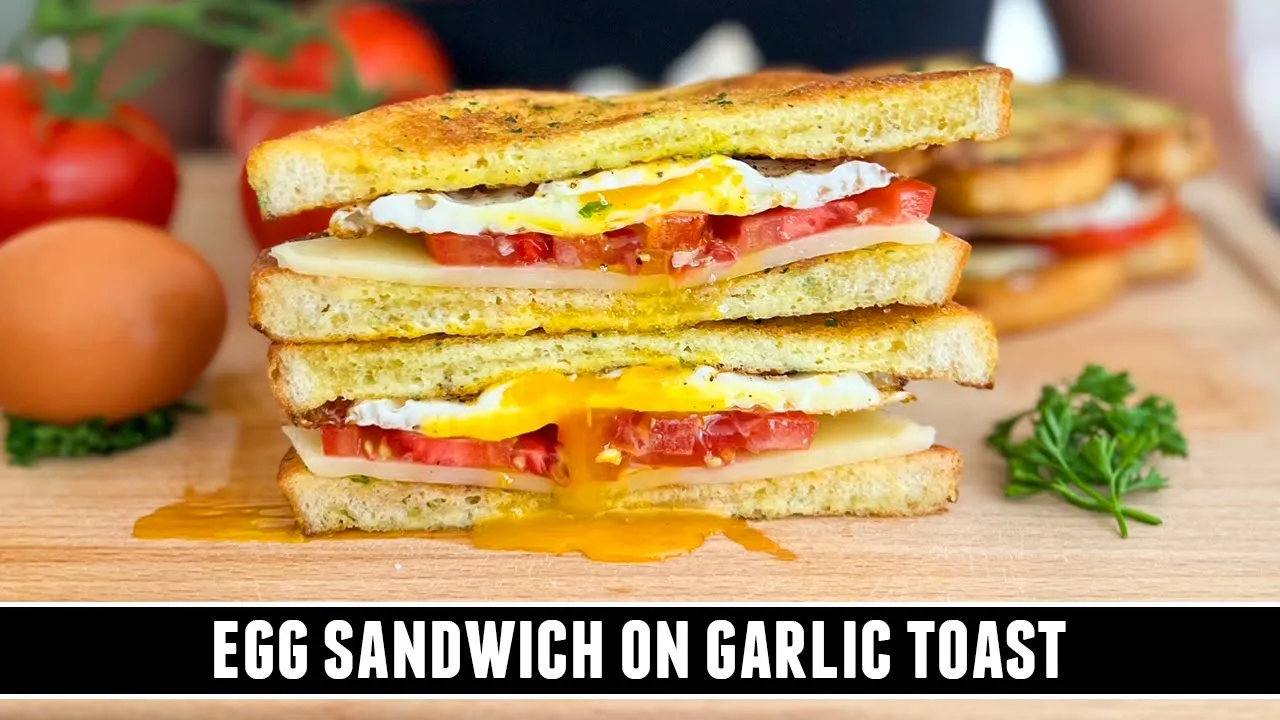 AMAZING Egg Sandwich on Garlic Toast   EASY Breakfast in 10 Minutes