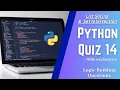 Python Quiz 14 List Slicing Set Intersection in Python Logic Building Questions Titan Spy