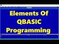 Elements of QBASIC Character Set Variables Constants