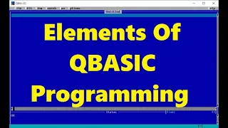 Elements of QBASIC Character Set Variables Constants