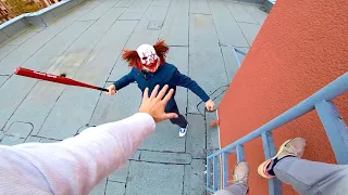 Horror Clowns VS Parkour POV Halloween Chase III 