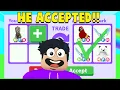 Trading NEON SKELE-REX in A RICH ADOPT ME Server Roblox trade proof