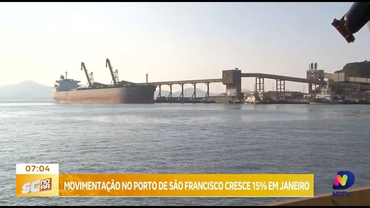 Giro de notícias - Movimentação no Porto de São Francisco do Sul cresce 15% em janeiro