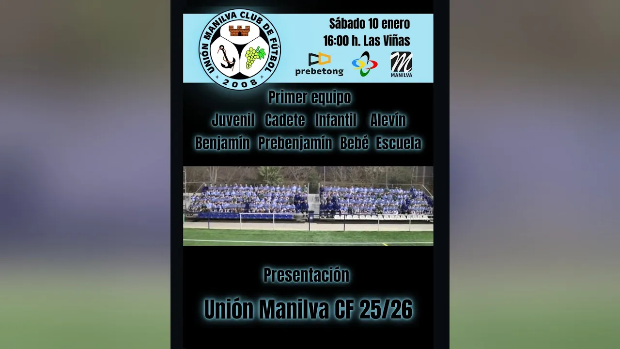 El sábado 10 de enero se celebra la presentación de la Unión Manilva CF