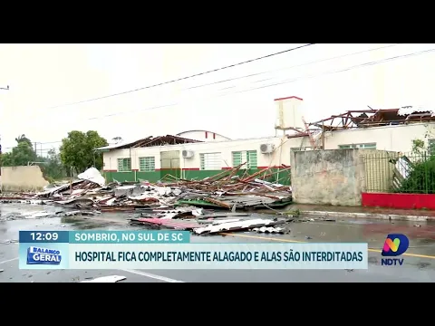 Chuvas intensas no Sul do Estado causam desastres: hospital fica alagado e alas são interditadas