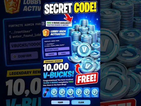 How to Get 15,000  V Bucks in Fortnite  🔥😭 Secret Admin Code