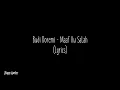 Download Lagu Budi Doremi - Maaf Ku Salah (Lyrics)