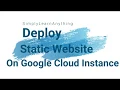 How to deploy static website on Google cloud instance