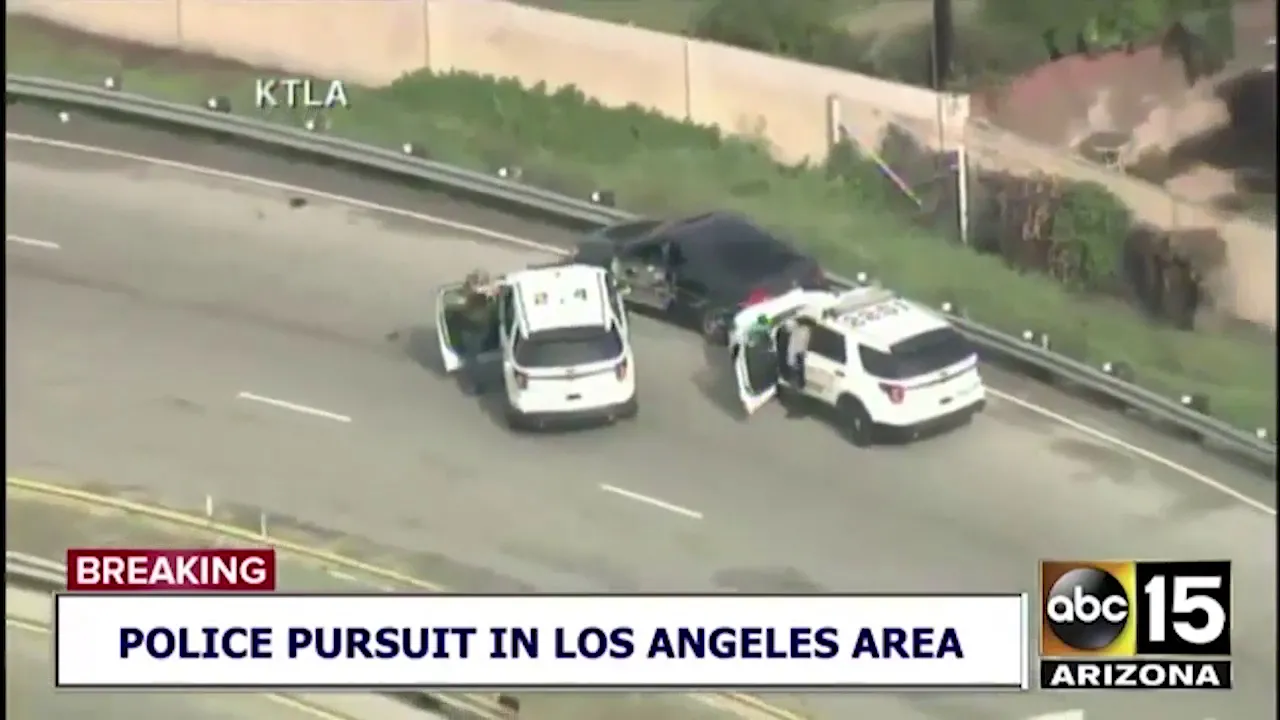 Box truck ends police pursuit in LA