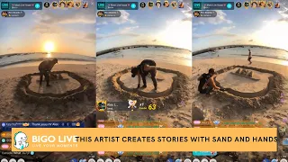 bigo live indonesia sand art this artist creates stories with sand and hands