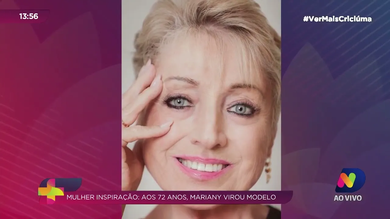 Aos 72 anos, Mariany Goncho inicia carreira como modelo em Criciúma