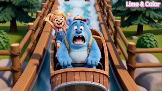 A Scared Bear at the Amusement Park 😂🎢