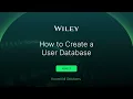 How to Create a User Database in KnowItAll - MineIt