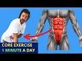 Core Exercises for 1 Minute a Day No Equipment Very Easy