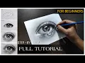 Realistic eye drawing realistic eye tutorial for beginners in HINDI Step by Step Tutorial