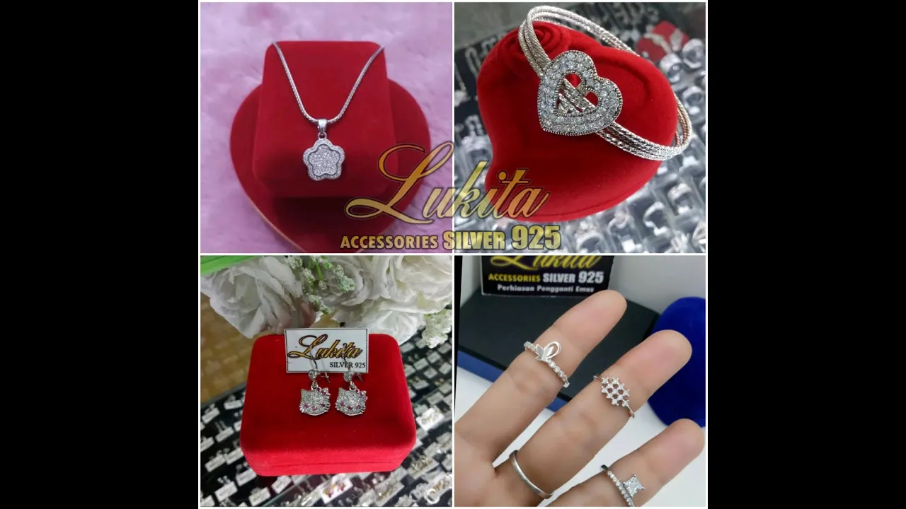7MODEL PERHIASAAN KALUNG PERAK 925/silver925 lapis emas putih