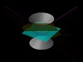 The Poincare model from hyperboloid stereographic projection moving point rotating