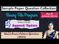 Binary File Append Update Program Sample Paper Q5 CBSE Class 12 CS Data File Handling