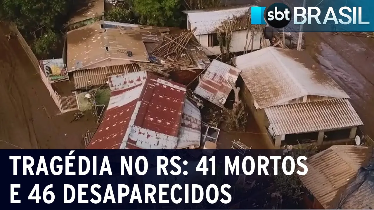 Número de desaparecidos em decorrência de ciclone no RS sobe para 46 | SBT Brasil (08/09/23)