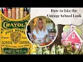 Faking Vintage School Items for a fun Vignette