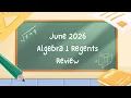 June 2026 Algebra 1 Regents Review Question