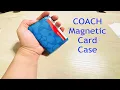 Coach Magnetic Card Case in Blue