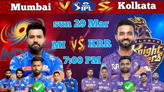 Mumbai Indian vs Kolkata Knight Riders TATA IPL 2026 Ka Mi vs Krr Playing 11 