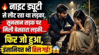 🔥 नाइट ड्यूटी से लौट रहा था लड़का, सुनसान सड़क पर मिली बेसहारा लड़की… फिर जो हुआ इंसानियत भी हिल गई!