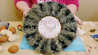 Dollar Tree Farm fresh eggs egg tray decor