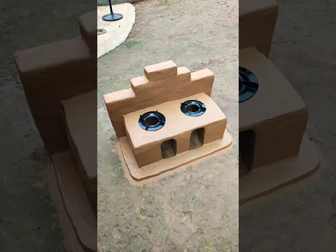 No fire 🔥 clay stove cook with brick and mud no gas flame needed #claystove #diystove