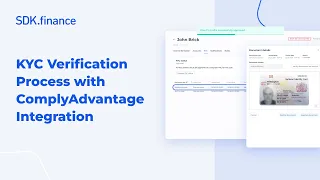 SDK finance ComplyAdvantage KYC Verification Demo Automated Screening and Onboarding Compliance