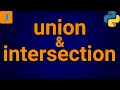 Python Union and Intersection