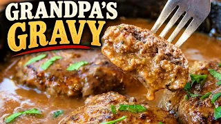 Old-Time Hamburger Steak with Grandpa's Gravy