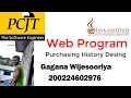 Design a responsive purchase history page using HTML CSS JavaScript and Bootstrap