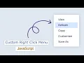 Custom Right Click Context Menu in JavaScript JavaScript Context Menu