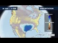 Monthly precipitation forecast for the USA 2025