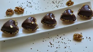 قلوب الشوكولاتة بذوق القهوة و الكراميل🍮☕️