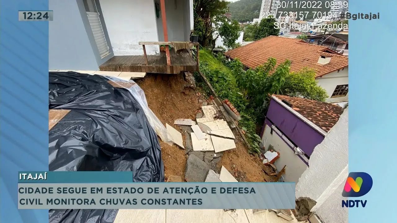 Fortes chuvas continuam causando estragos em cidades do Litoral Norte de SC