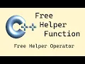 C basics Free helper function free helper operator