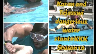  kkk season10 rohit shetty karan and tejasswi khanarnak water stant karan n kia abort
