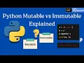 Python - Mutable Vs Immutable