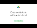 How to Create a folder with a shortcut in Google Drive