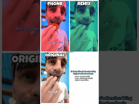 He Took a Bite of a Boneless Wing Original vs Phonk vs Remix #shorts