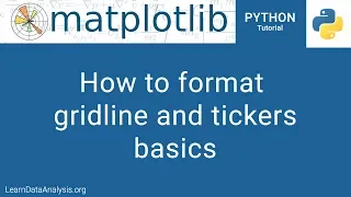 Matplotlib Tutorial Gridline and axis tickers formatting basic