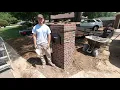 Laying a brick mailbox