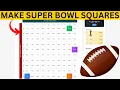 How to Make Super Bowl Squares Game Online for FREE